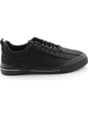 Bambi Siyah Nubuk Hakiki Deri Erkek Sneaker E01438096001