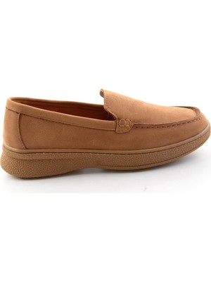 Bambi Taba Nubuk Hakiki Deri Kadın Loafer Ayakkabı K01007979401