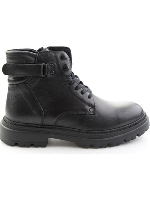 Bambi Siyah Napa Hakiki Deri Erkek Bot & Bootie E02396025743