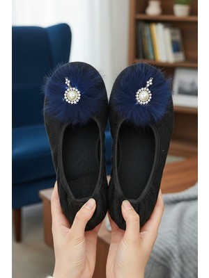 Ceyda Shoes Süslü Kadife Ev,hac Tavaf Umre Babeti, Hediye, Günlük Babet,tüylü Babet, Panduf, Patik, Gösteri Pisi Pisi