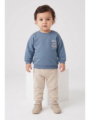 Mackays Erkek Bebek Happy Little Iki Iplik Eşofman Takım Mavi