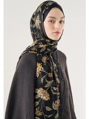 Fresh Scarfs Bloomy Desen Soft Viskon Şal Siyah