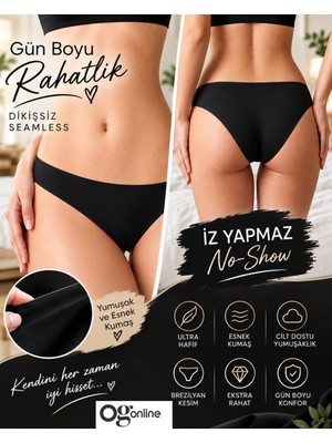 ogonline Don Amor Lazer Kesim Brazilian Model Dikişsiz Iz Yapmayan Seamless Kadın Külot