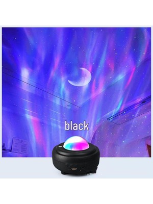 Munico 2 Adet Pailide Yıldızlı Gökyüzü Aurora Bluetooth Hoparlör Gece Lambası Evde Parti Atmosfer