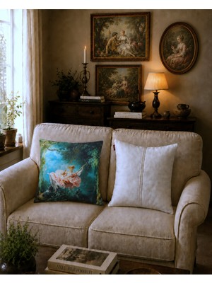 Art Of Legacy Jean-Honore Fragonard Salıncak (1767) Kırlent Kılıfı