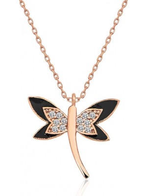 Pileli Store ​925 Ayar Gümüş Rose Yusufçuk Kadın Gümüş Kolye