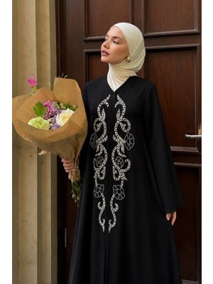 Nazzain Siyah Zümrüdü Anka Abaya
