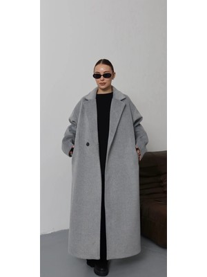 Serhane Oversize Katlanan Yaka New Klasik Kaşe Kaban