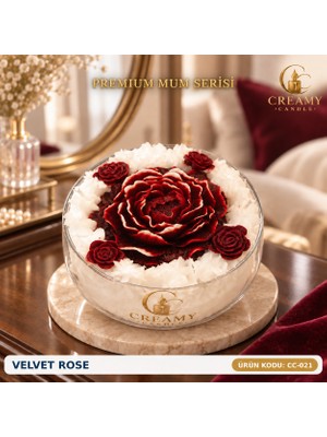 Creamy Candle Welvet Rose