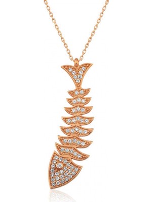 Pileli Store ​925 Ayar Gümüş Balık Kadın Gümüş Kolye