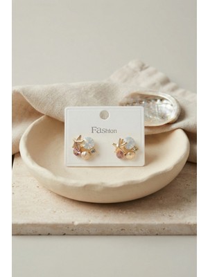 Pileli Store Deniz Konspet Minimal Kadın Küpe TG27BKP12124
