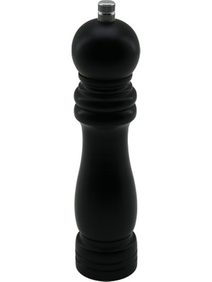Store Siyah Ahşap  Büyük= Çap: 4.5cm - Uzunluk: 19.5cm Tuz - Baharat Öğütücü