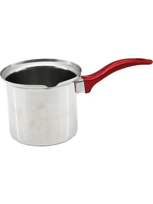 Store No-6  Çelik Cezve  Kırmızı Kulp