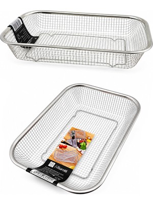 Store Dikdörtgen -Tel Sepet Metal Süzgeç