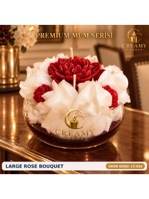 Creamy Candle Large Rose Bouquet