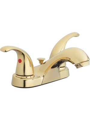 Neva Home 15-B42WP-PB-AV Iki Saplı Banyo Lavabo Bataryası, Cilalı Pirinç