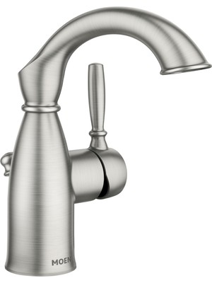 Neva Home Sarona Spot Dirençli Fırçalanmış Nikel Tek Saplı Tek Delikli Rustik Çiftlik Evi Banyo Lavabo Musluğu, Isteğe Bağlı Döşeme Levhası, 84144SRN