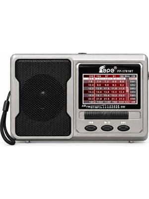 Neva Home Deprem Çantasına Uygun Taşınabilir El Fenerli 8 Bandlı Radyo Bluetooth USB Tf Kart Destekli Fm Radyo