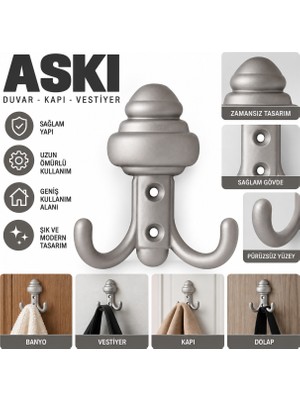 Elaletionline Banyo Dolap Vestiyer Askısı Saten