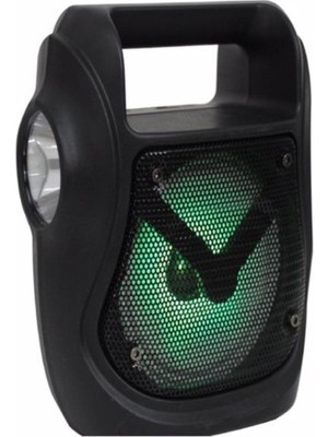 Neva Home Işıklı 4" Taşınabilir 5W Bluetooth Hoparlör El Fenerli Fm Radyo Usb/tf/aux Destekli Extra Bass