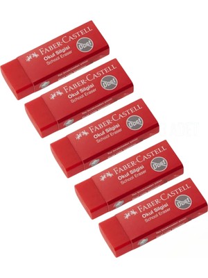 Neva Home Dust-Free Okul Silgisi, Büyük Boy, Kırmızı, 5'li Paket