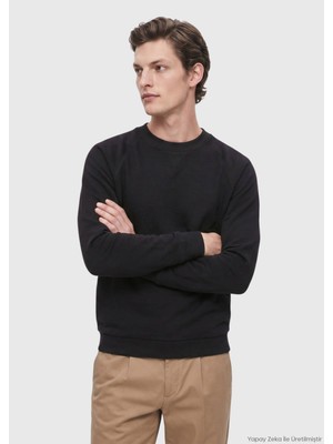 Ramsey Siyah Düz Sweatshirt