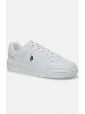 U.s. Polo Assn. Lee 3fx Beyaz Erkek Sneakers Suni Deri Malzemeden Düz Tabanlı Şık Tasarım
