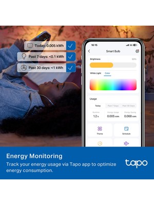 TP-Link Tp-Lınk Tapo L430C Akıllı Wi-Fi Mum Ampul Çok Renkli - E14