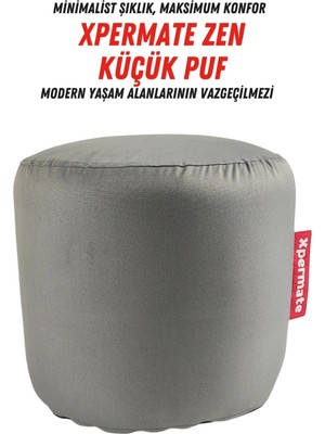 Fermuarlı Yıkanabilir Kılıflı Puf ve Makyaj Koltugu 40X40 Antrasit