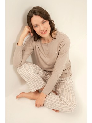 Ang Butik Arnetta 3779-S Kadın Uzun Kollu Pijama Takım