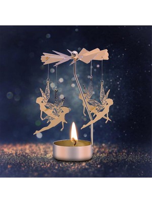 Hediyesahibi Renkli Peri Temalı Tealight Mumluk – Dekoratif Masa Üstü Aksesuar