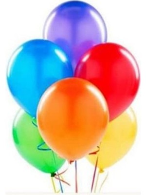 Mythriva Metalik Karışık Renkli Balon Seti, 12 Inch 10 Adet