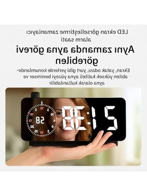 Mythriva Dijital LED Ekranlı Masaüstü Saat, Çift Fonksiyonlu Geri Sayım ve Sıcaklık Göstergesi