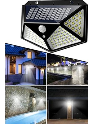 Mythriva Su Geçirmez Güneş Enerjili Duvar Lambası, 100 LED ile Aydınlatma