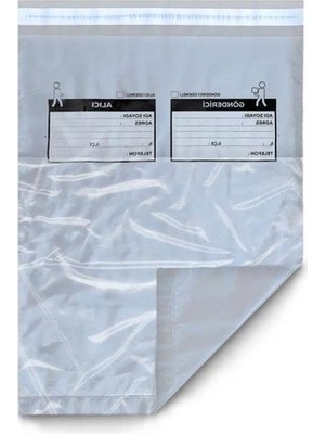 Mythriva 24X30+5 cm Cepli Gri Kargo Poşeti, 100 Adet