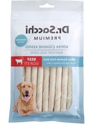 Mythriva Tahılsız Sığır Etli Burgu Çubuk Ödül, 15 Adet - 5" Uzunlukta, 7-8 gr