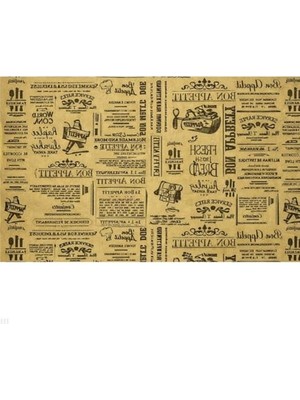 Mythriva Vintage Gazete Stili Sunum Kağıdı 50 Adet 25X35 cm