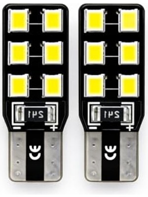 Mythriva T10 W5W Canbus LED Ampul Seti, Ultra Parlak Beyaz, 2'li Paket
