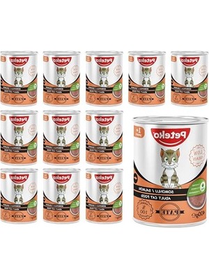 Mythriva Somonlu Pate Yetişkin Kedi Maması 400 gr x 12 Adet Sağlıklı Seçim