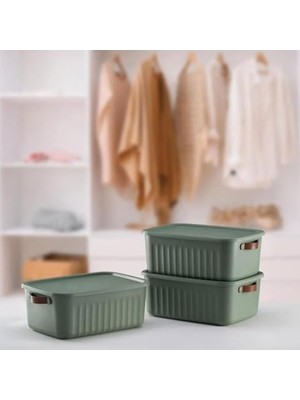 Mythriva Dekoratif Kapaklı Kutu, 35X25X14 cm Ölçülerinde ve 10 Litre Hacim