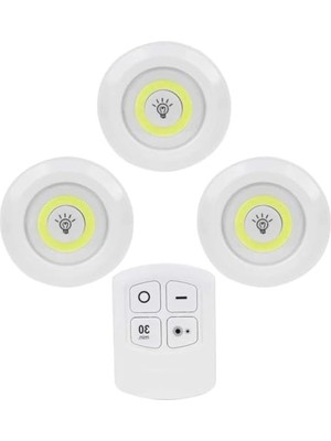 Mythriva 3 Adet Uzaktan Kumandalı Kablosuz LED Aydınlatma