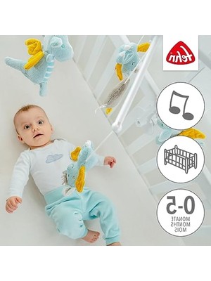 Mythriva Sevimli Hayvanlarla Müzik Kutusu Mobil Bebek Oyuncağı
