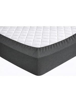Mythriva %100 Pamuklu Lastikli Çarşaf Seti, Andrasit Renk, 2 Yastık Kılıfı Dahil (160X200)