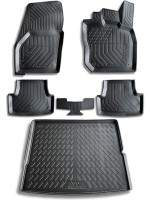 Mythriva Volkswagen Tiguan Için Özel Tasarım 3D Ultraflex Bagaj Havuzu Seti