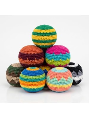 Mythriva El YAPIMI%100 Pamuk Hacky Sack - Ayak Topu - Stres Giderici Eğlence Topu - Dayanıklı ve Hafif