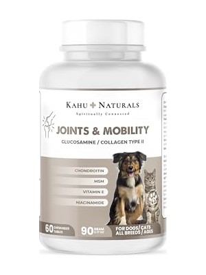 Mythriva Kahu Naturals Joints&mobility, Glukozamin, Kondritin, Kolajen, Kedi ve Köpek, 60 Tablet