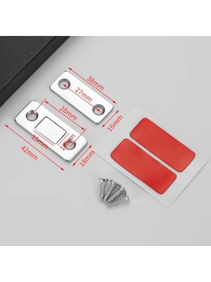 Mythriva 8 Adet Mıknatıslı, Dolap Kapak Tutucu, Sürgülü Dolap, Çekmece Mobilya, Durdurucu, Kapatıcı, Mıknatıs,