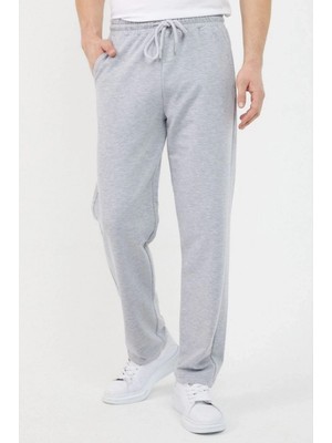 Pileli Store Erkek Üç Iplik Cepli  Eşofman Pantolon - Gri