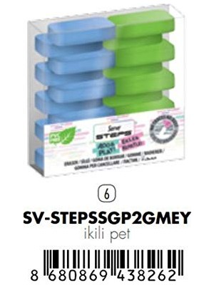 Mythriva Steps Silgi Pastel Gök Mav-Elma Ysl 2li Pet