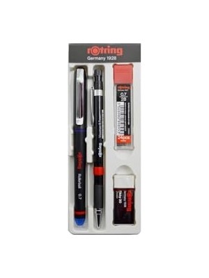 Mythriva Rotring Visumax 0.7 Roller 4'lü Set, Mavi, Versatil Kalem, Roller Kalem, Silgi ve Kalem Ucu
